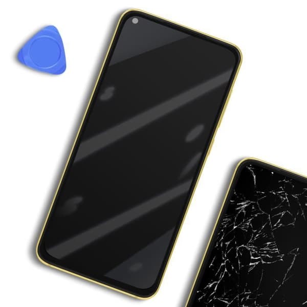 Skärm för Xiaomi Mi 11 Lite 5G LCD + Touch Glass + Xiaomi Gult chassi