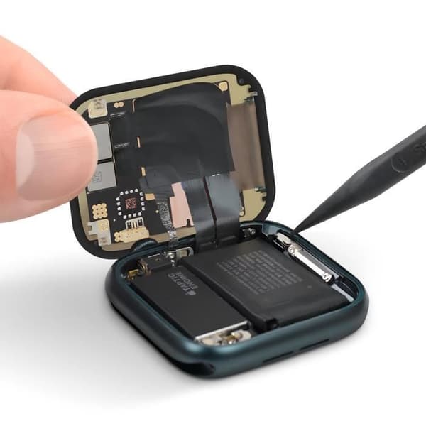 LCD-skärm och pekglas för Apple Watch 7 (45 mm) ReLife - Svart - Skärmbyte - Härdat glas