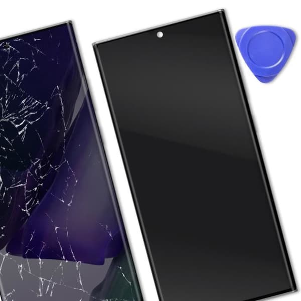 LCD-skärm för Samsung Galaxy Note 20 Ultra Touch Glass och White Relife-chassi