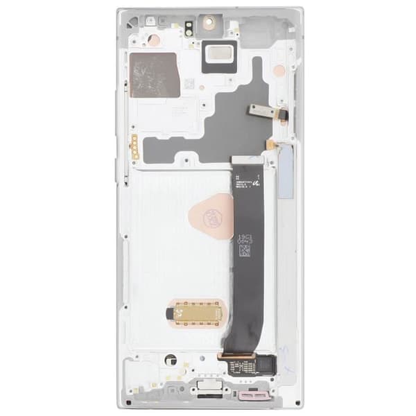 LCD-skärm för Samsung Galaxy Note 20 Ultra Touch Glass och White Relife-chassi