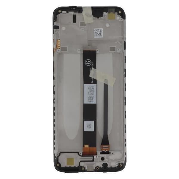 LCD-skärm + Touchglas + Grått chassi för Xiaomi Redmi 9A och 9C - XIAOMI - 5,5 tum - Härdat glas
