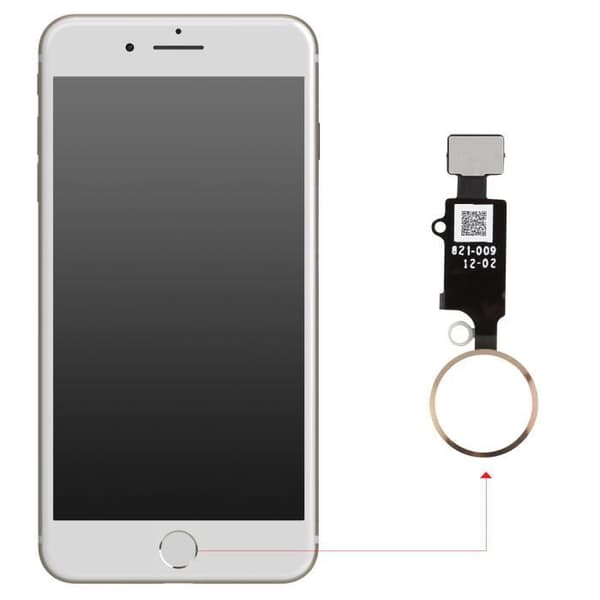 Hemknapp för iPhone SE 2020, 8 Plus, 8, 7 Plus och 7 Gold