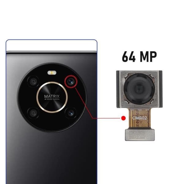 Huvudkamera bak - AVIZAR - Honor Magic 4 Lite 4G - 64MP - Svart