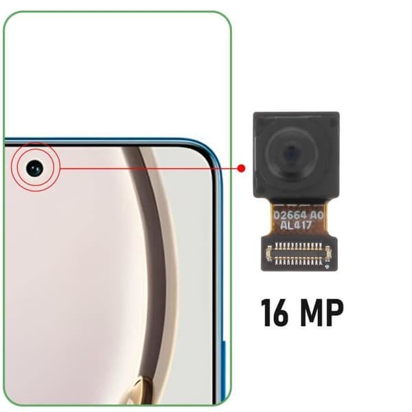 Frontkamera - AVIZAR - Honor Magic 4 Lite 5G - 16MP Selfie Sensor - Svart