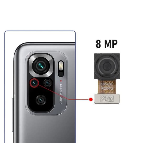 8MP ultravidvinkelsensorkamera för Xiaomi Redmi Note 10 och 10s svart