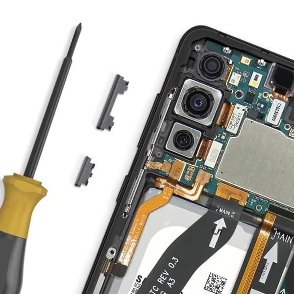 Ström- och volymknapp för Samsung Galaxy S21 FE Svart