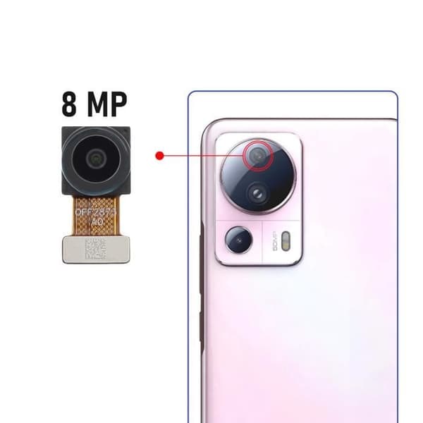 Bakkamera Ultravidvinkelsensor för Xiaomi 13 Lite 5G Svart