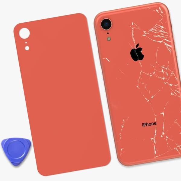 Ersättningsglas bak till iPhone XR - AVIZAR - Korall - Orange - Vikt: 19 g
