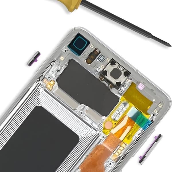 AVIZAR Ström- och volymknapp för Samsung Galaxy S10 och S10 Plus - Vit
