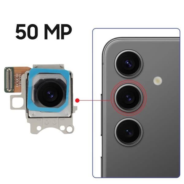 Bakkamera för Samsung Galaxy S24 Plus Huvudsensor 50MP Samsung Svart