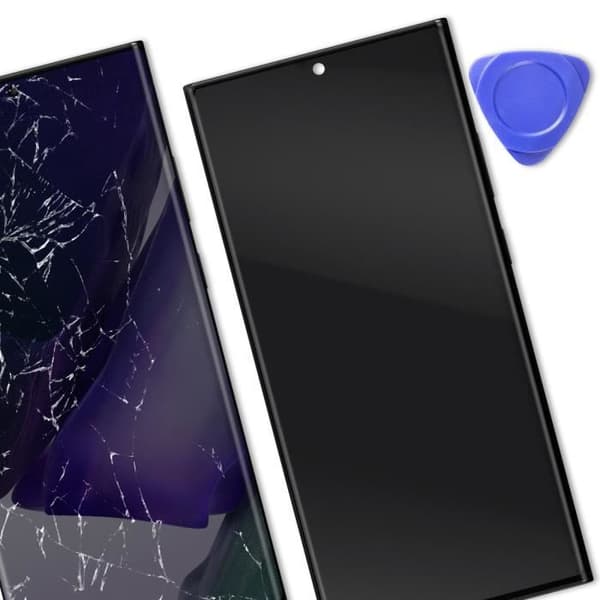 LCD-skärm för Samsung Galaxy Note 20 Ultra Touch Glass och Relife Black Chassi