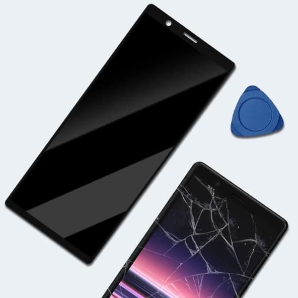 LCD-skärm och Taktile Glas AVIZAR för Sony Xperia 5 Svart - Ersättning av högsta kvalitet