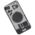 Miniatyrbild 2 av 4: Komplett bakruta till iPhone 15 - AVIZAR - Svart - Kompatibel reservdel