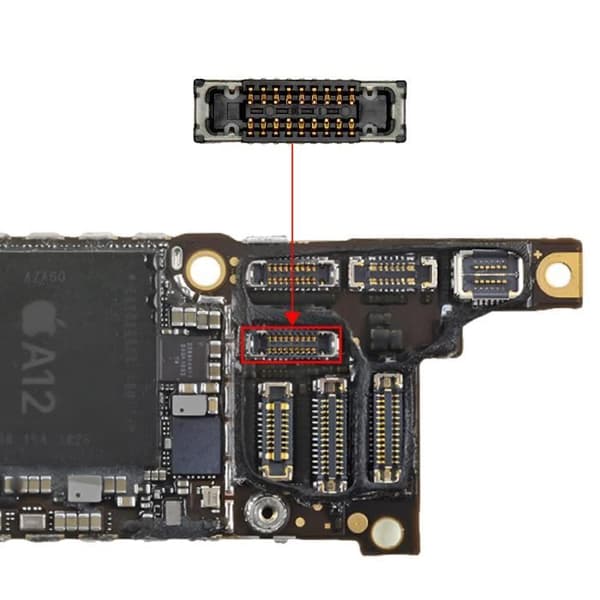 FPC-kontakt Frontkamera för iPhone XR Svart