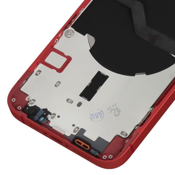 Komplett chassi för iPhone 12 - AVIZAR - Röd - Centralram och bakruta