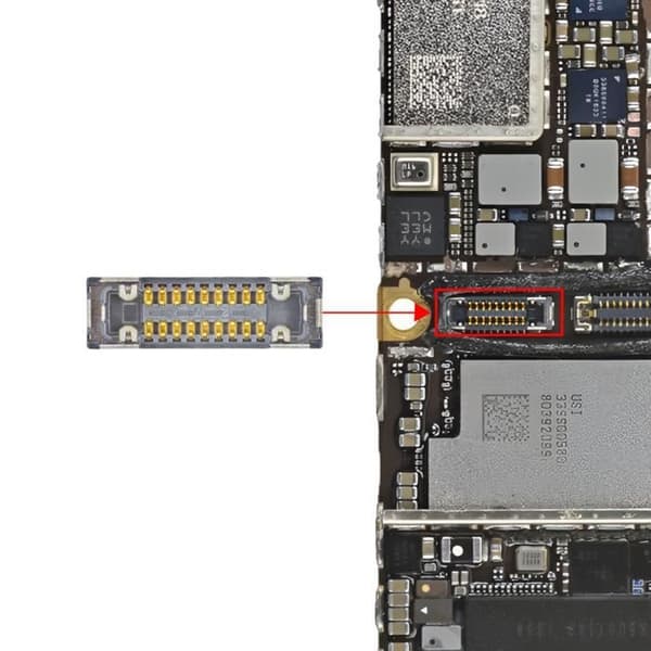 Touch FPC-kontakt för iPhone XR Svart - AVIZAR - Ersättande Touch FPC-kontakt - Svart - 10 g