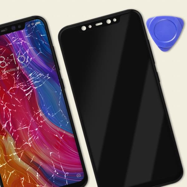 Skärm för Xiaomi Mi 8 LCD + Touch Glass + Original Xiaomi Black Chassi