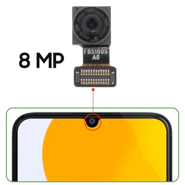 Frontkamera för Honor X7 8MP Selfie Sensor Svart