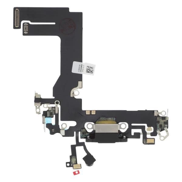 Laddningskontakt - AVIZAR - iPhone 13 Mini - Lightning - Integrerad mikrofon - Svart