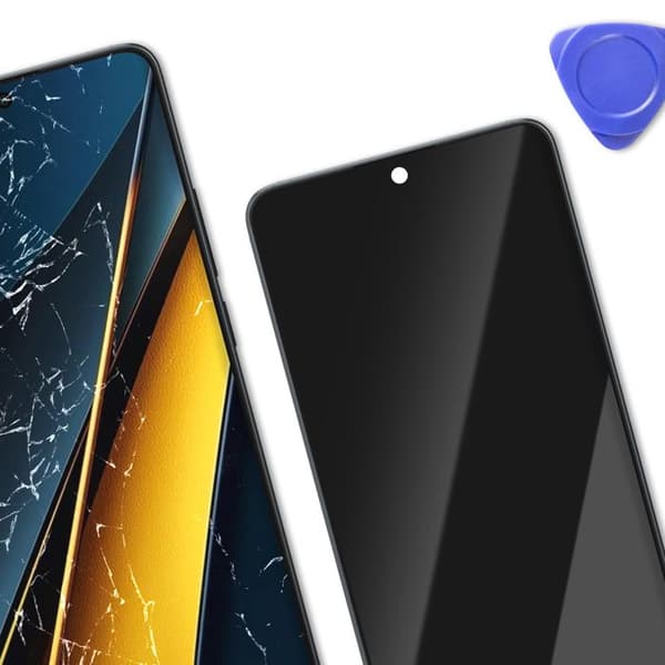 AMOLED-skärm för Xiaomi Poco X6 Pro med pekglas och Xiaomi svart chassi
