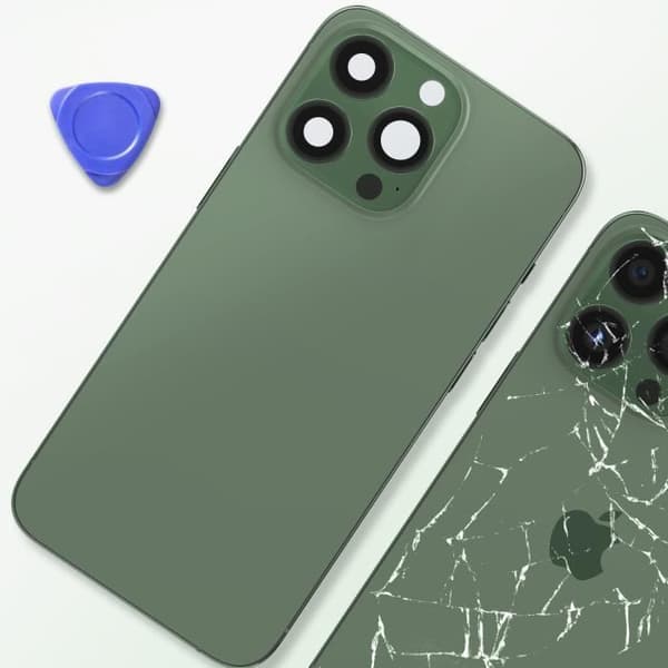 iPhone 13 Pro chassi - AVIZAR - Ersättningsbakruta - Grön - Vikt 0g