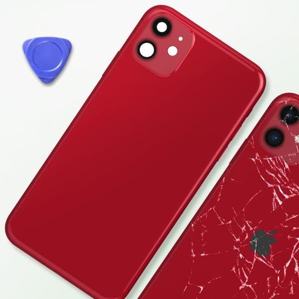 iPhone 11 Chassi - AVIZAR - Röd - Bakre glasbyte - Estetisk reparation