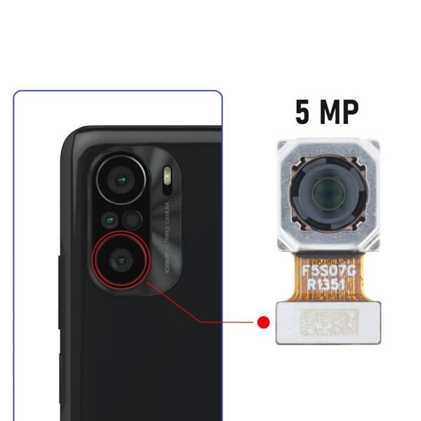 Makroobjektiv 5MP för Xiaomi Mi 11i - AVIZAR - Ersättning av bakre kamera - Svart
