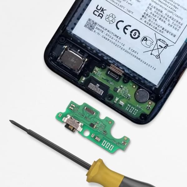 Laddningskontakt - AVIZAR - TCL 306, 30 och 30 Plus - Svart Mikro - USB-C