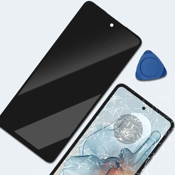 LCD-skärm - AVIZAR - Motorola Moto G04, G24, G24 Power - Svart - Enkelt byte - 100% funktionell