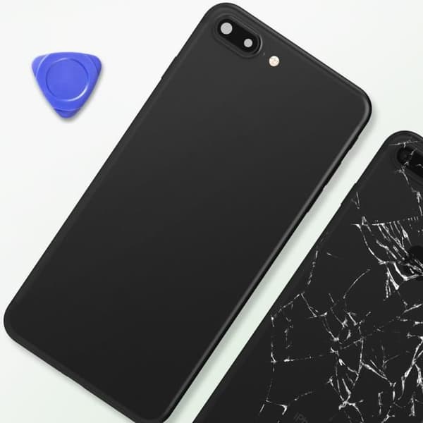 iPhone 7 Plus chassi - AVIZAR - Ersättande bakskal Svart - Snabb och enkel reparation