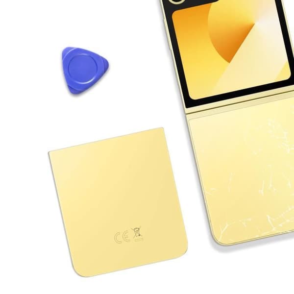 Bakglas till Samsung Galaxy Z Flip 6 Original Service Pack Samsung Beige