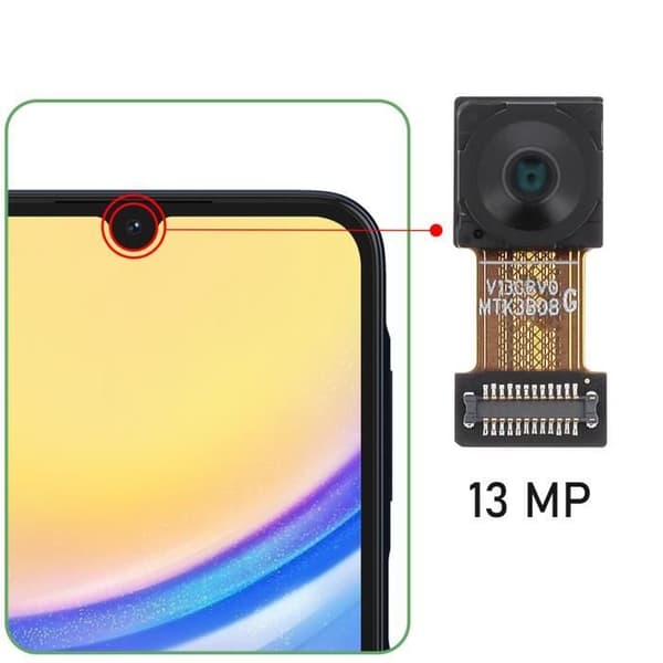 Framkamera - AVIZAR - Samsung Galaxy A15 - Selfie sensor 13MP - Svart