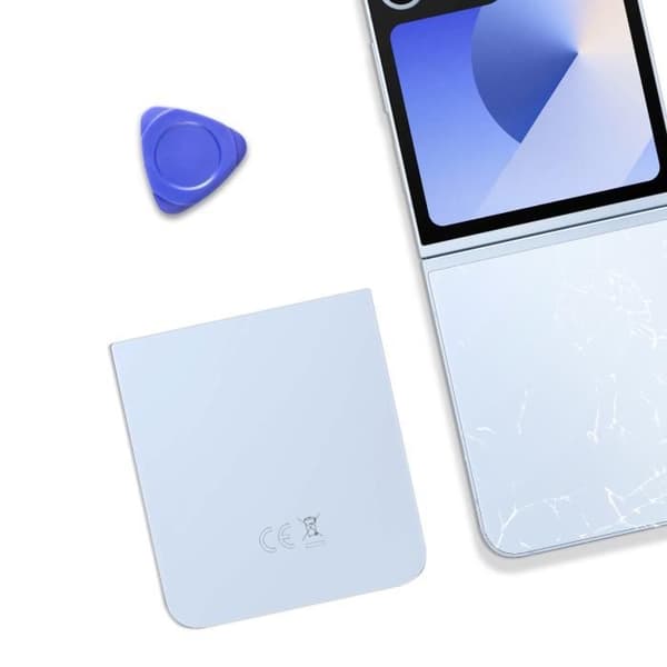 Bakglas till Samsung Galaxy Z Flip 6 Original Service Pack Samsung Pale Blue