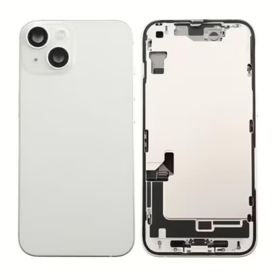 iPhone 14 Baksida med Komplett Ram - Vit