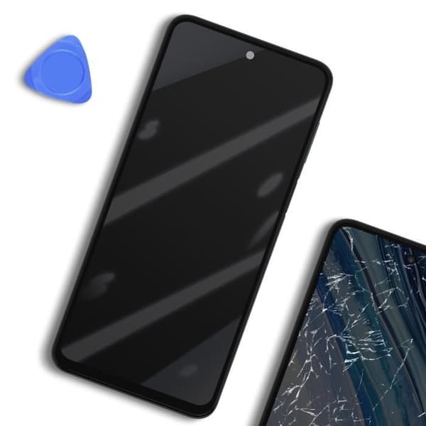 Skärm för Xiaomi Redmi Note 9 Pro LCD + Touch Glass + Xiaomi grått chassi
