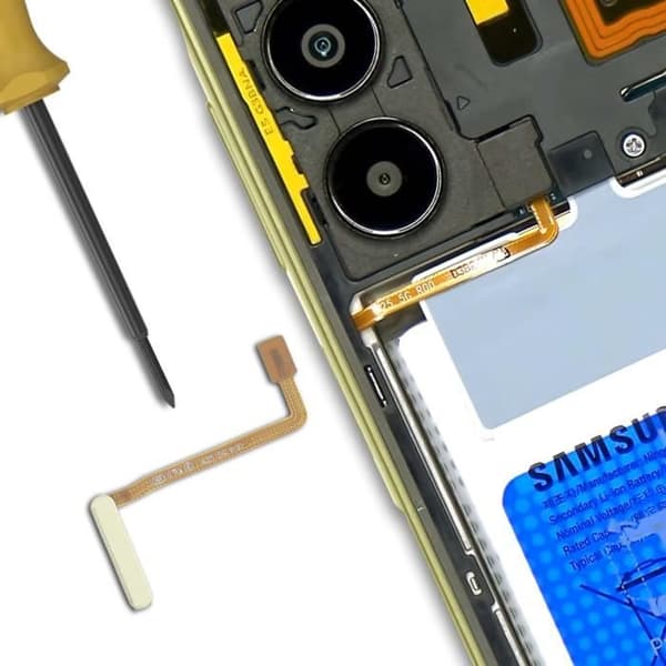 Fingeravtrycksläsare för Samsung Galaxy A25 5G Gul