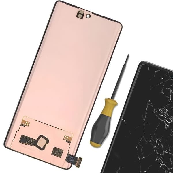 LCD-skärm och pekglas för Vivo X90 - AVIZAR - Svart - Härdat glas - 5,5 tum - Android