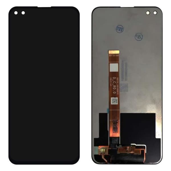 LCD-skärm + pekskärm Oppo Reno 4Z - Svart - Integrerad kabel - 100% funktionell