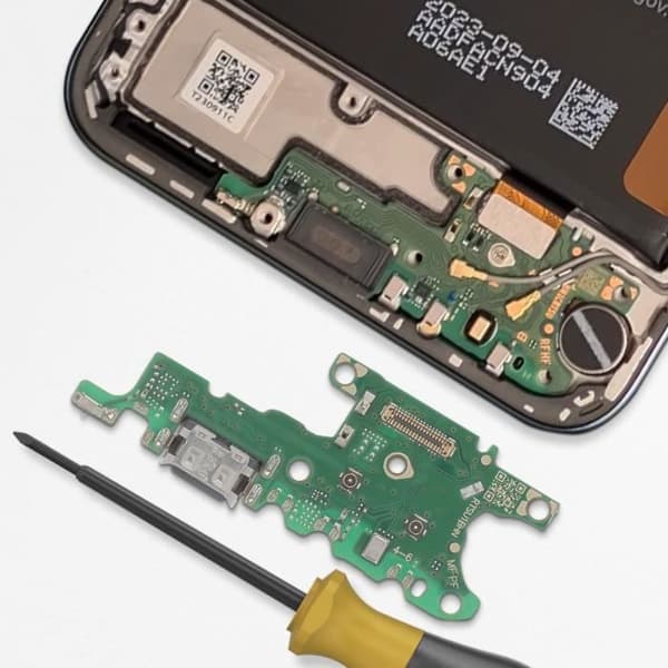 AVIZAR USB C Laddningskontakt för Honor 90 Lite + Mikrofon Svart