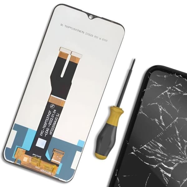 LCD-skärm och pekskärm för Nokia C21 Plus svart - AVIZAR - Skärmbyte - 5,5 tum - Android