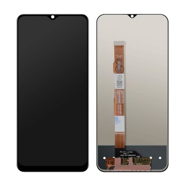LCD-skärm + pekglass - Vivo - Y21s - Svart - Pekfunktion - 5,5 tum