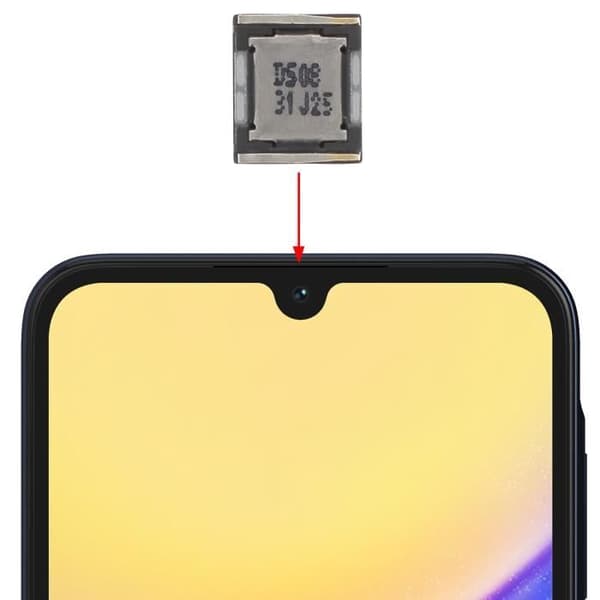 Intern högtalare för Samsung Galaxy A15 Ersättningshörlur Svart
