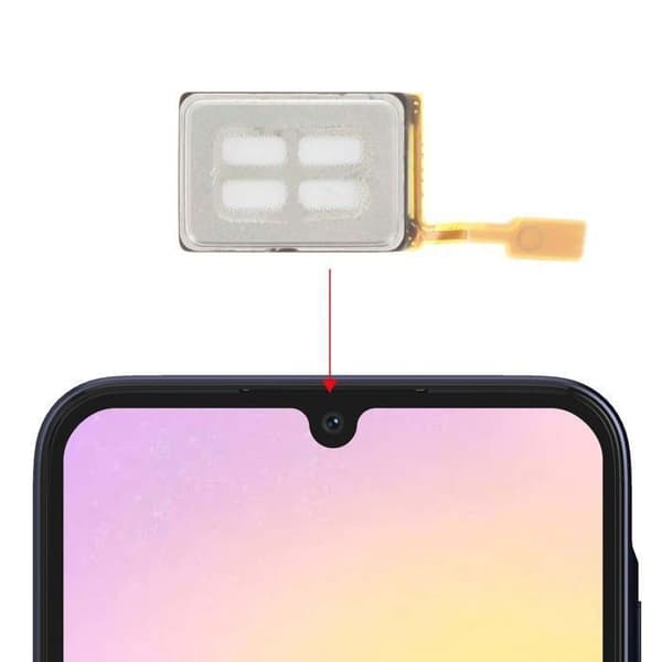 Intern högtalare för Samsung A25 5G Ersättningshörlur Svart