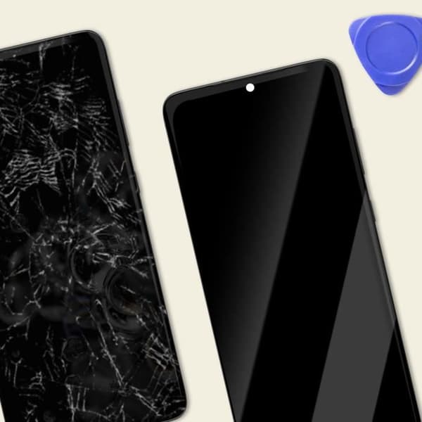 LCD-skärm AVIZAR för Samsung Galaxy S20 Ultra - Svart - Pekskärm och Chassi - Härdat glas