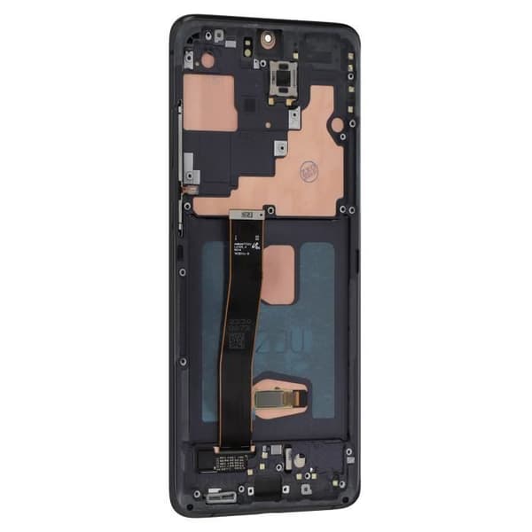 LCD-skärm AVIZAR för Samsung Galaxy S20 Ultra - Svart - Pekskärm och Chassi - Härdat glas