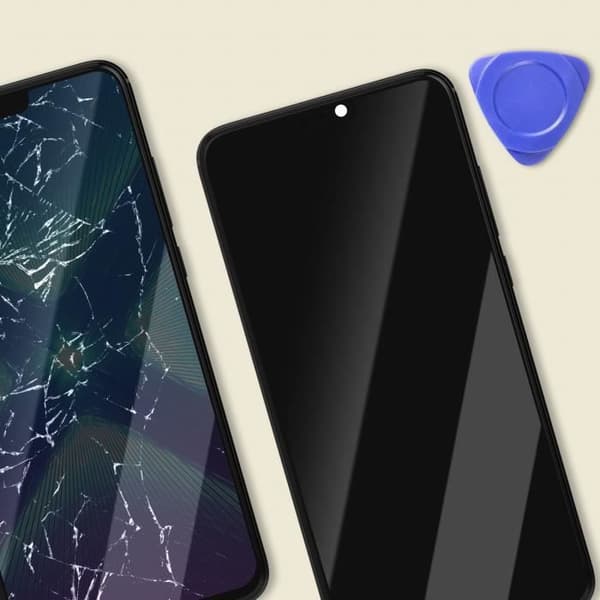 Helt LCD-skärm för Honor 8X - RELIFE - Svart - Förmonterad på chassi - Android - Härdat glas