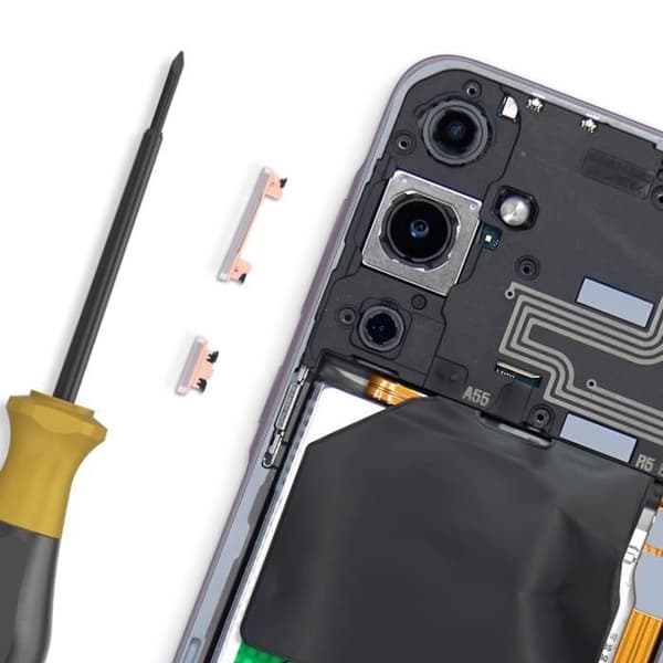 Ström- och volymknapp för Samsung Galaxy A55 Purple