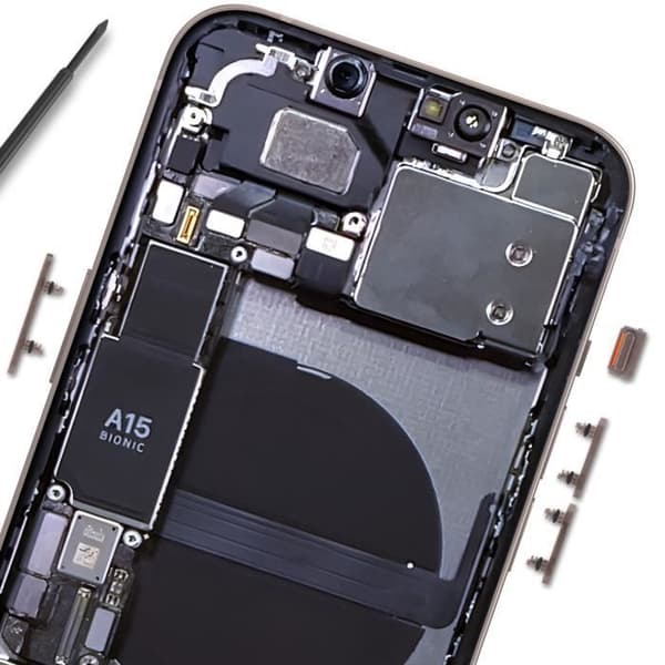 Ström, volym och tyst knapp för iPhone 13 och 13 Mini Pink
