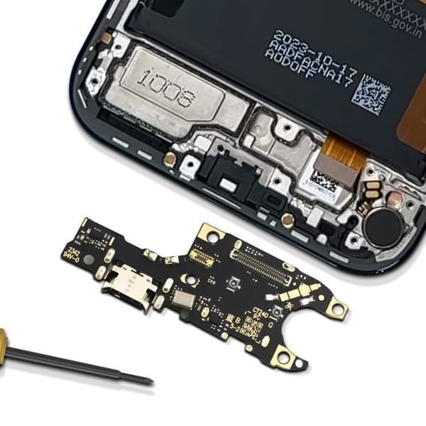 AVIZAR Laddningskontakt för Honor 200 - Svart - USB-C-port och integrerad SIM-läsare