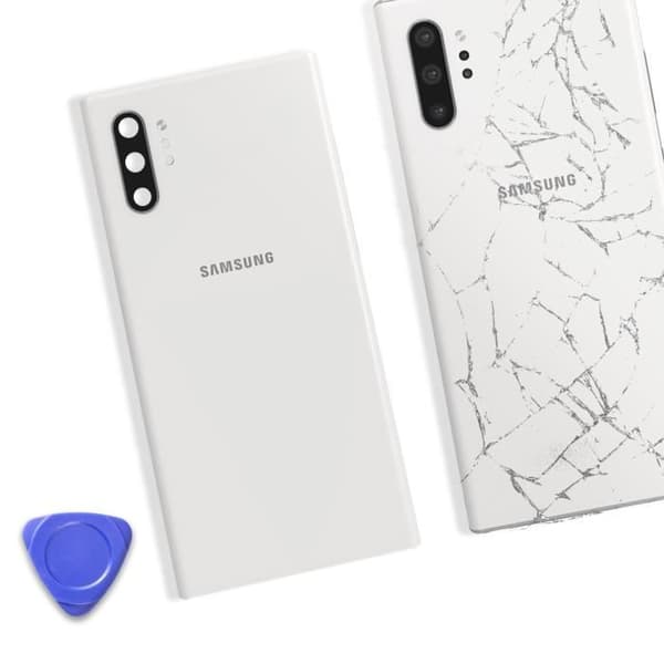 Ersättningsglas bak till Samsung Galaxy Note 10 Plus White